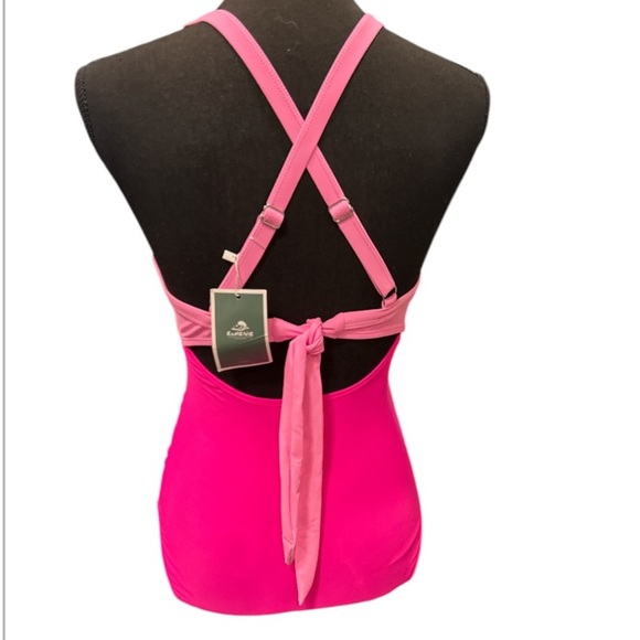 (Lot of 2) NWOT Trendy One Piece Swimsuits, Red/Pink, Red, Size S. - Picture 8 of 9